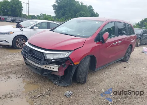 2022 Honda Odyssey Ex z USA, uszkodzony, nr VIN 5FNRL6H53NB005686